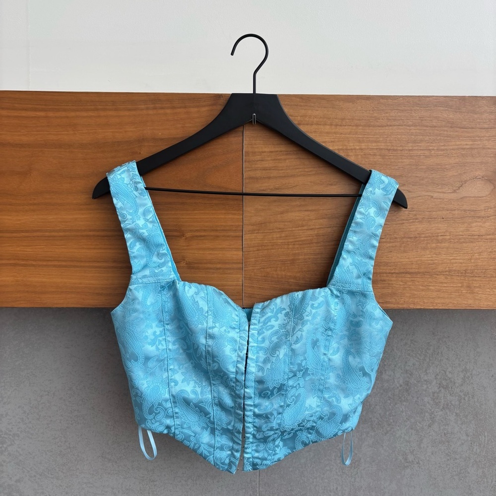 Princess Polly Women's Blue Corset, Size 6